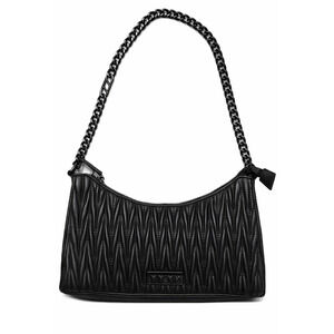 Vegan Leather Black Quilted Chain‑Strap Shoulder Bag NWOT